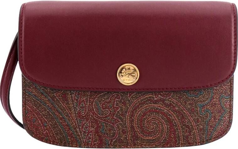ETRO Bruine Paisley Stoffen Schoudertas Bruin Dames