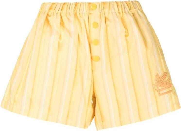 ETRO Casual korte broek Yellow Dames