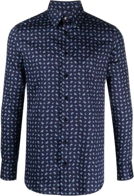 ETRO Casual overhemd Blauw Heren