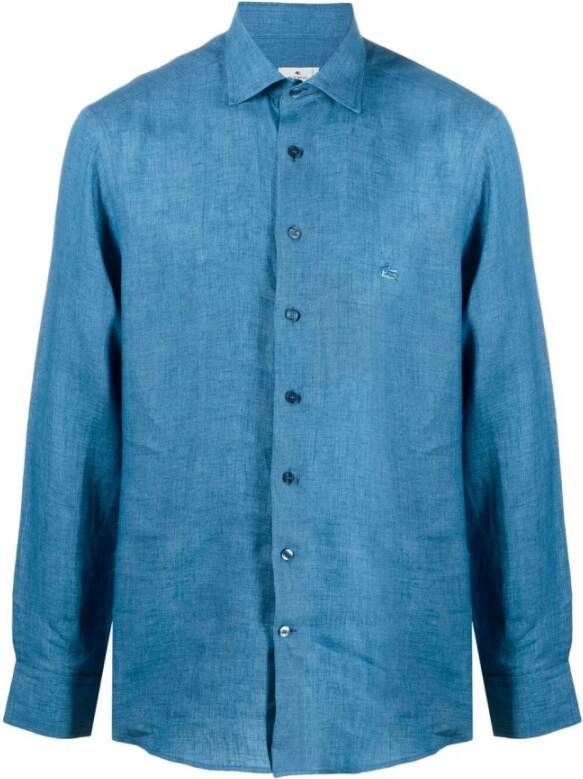 ETRO Casual overhemd Blauw Heren