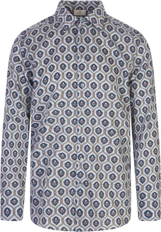 ETRO Casual overhemd Blauw Heren