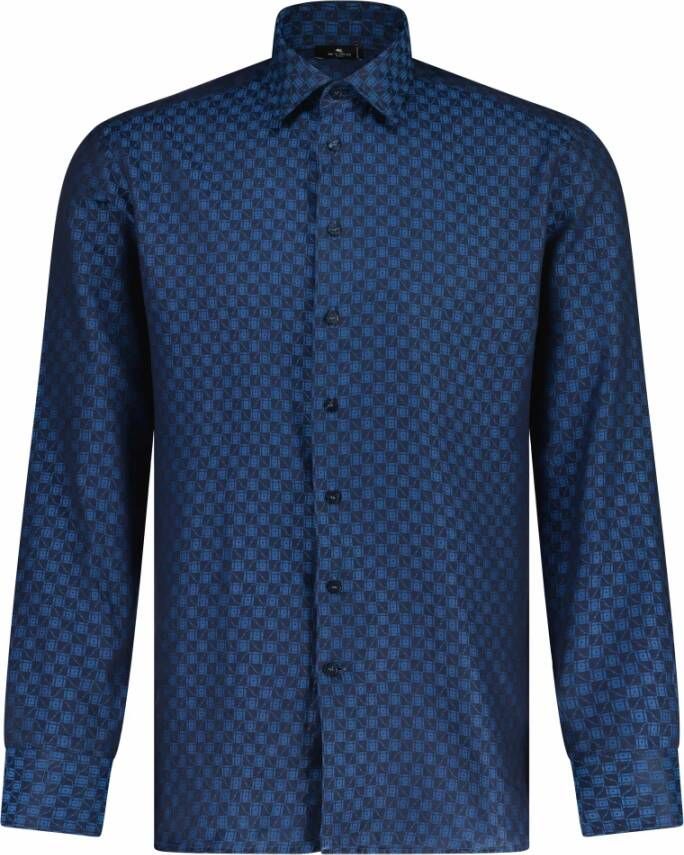 ETRO Casual overhemd Blauw Heren