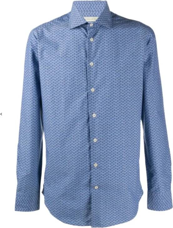 ETRO Casual Shirts Blauw Heren