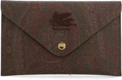 ETRO Multicolor Paisley Clutch met Pegaso Logo Multicolor Dames