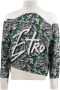 ETRO Geribbelde Coltrui Gebreide Trui Green Heren - Thumbnail 1