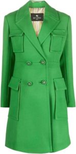 ETRO Double-Breasted Coats Groen Dames