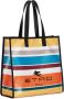 ETRO Gestreepte Leren Tote Tas Multicolor Dames - Thumbnail 1