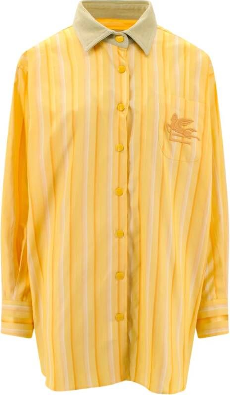 ETRO Oversized Shirt Yellow Dames