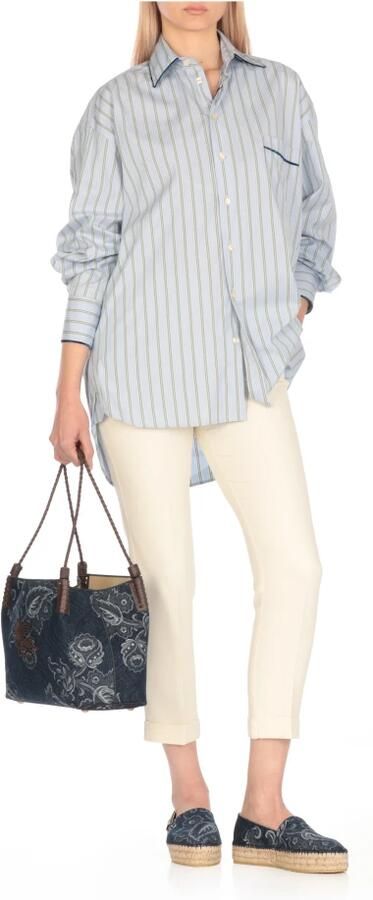 ETRO Hobo bags Libra Media Denim Jacquard Bag in blauw - Foto 5