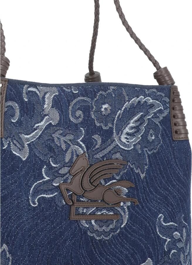 ETRO Hobo bags Libra Media Denim Jacquard Bag in blauw - Foto 2