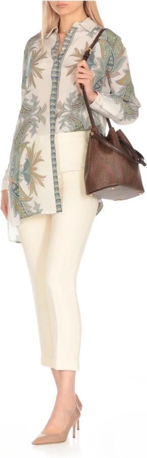 ETRO Bruine Katoenen en Leren Damentas Brown Dames - Foto 6
