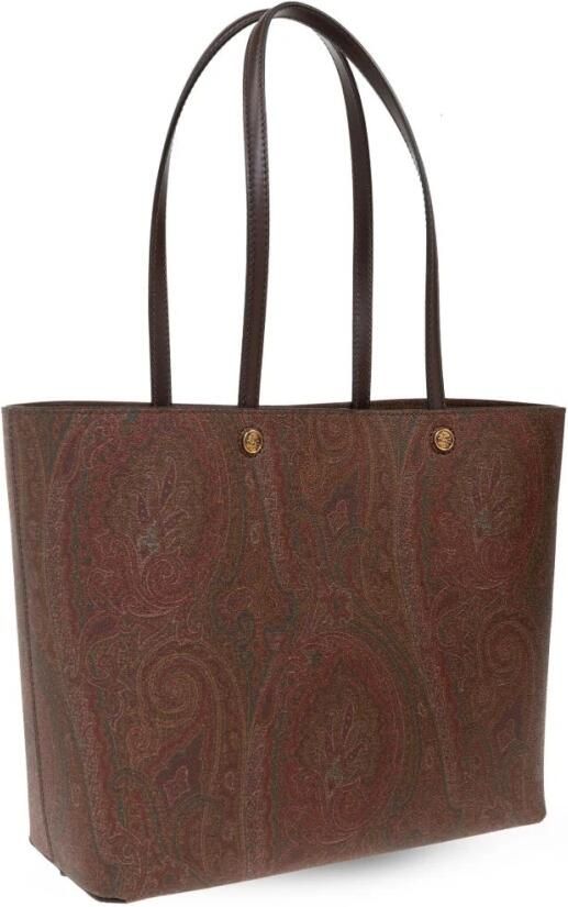 ETRO Shoppers & Totes Brown Cotton Shopping Bag With Pochette in bruin - Foto 4