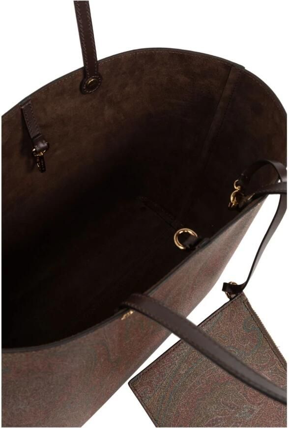 ETRO Shoppers & Totes Brown Cotton Shopping Bag With Pochette in bruin - Foto 2