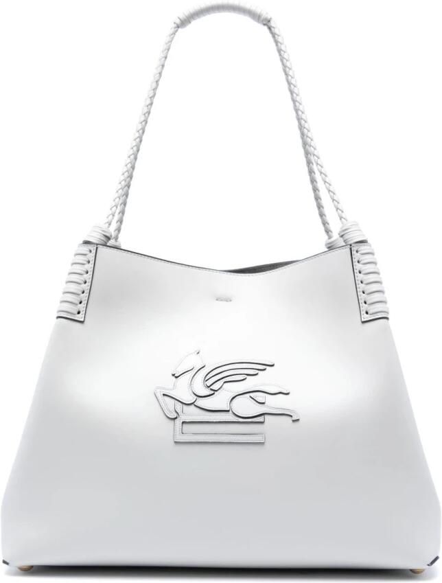 ETRO Witte Katoenen Winkel Tas met Pegasus White Dames