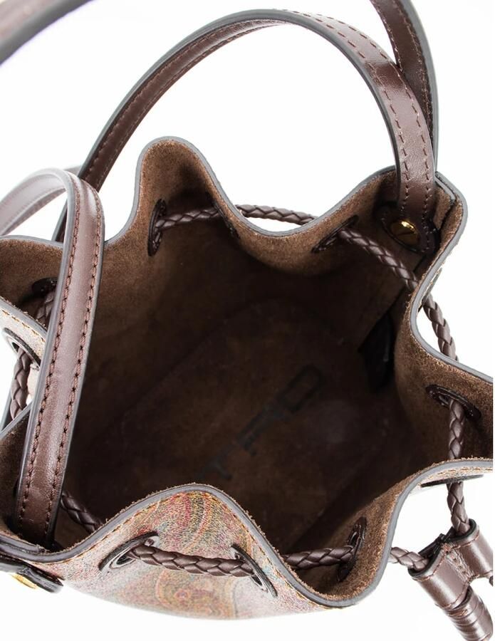 ETRO Paisley Jacquard Mini Bucket Tas Brown Dames - Foto 2