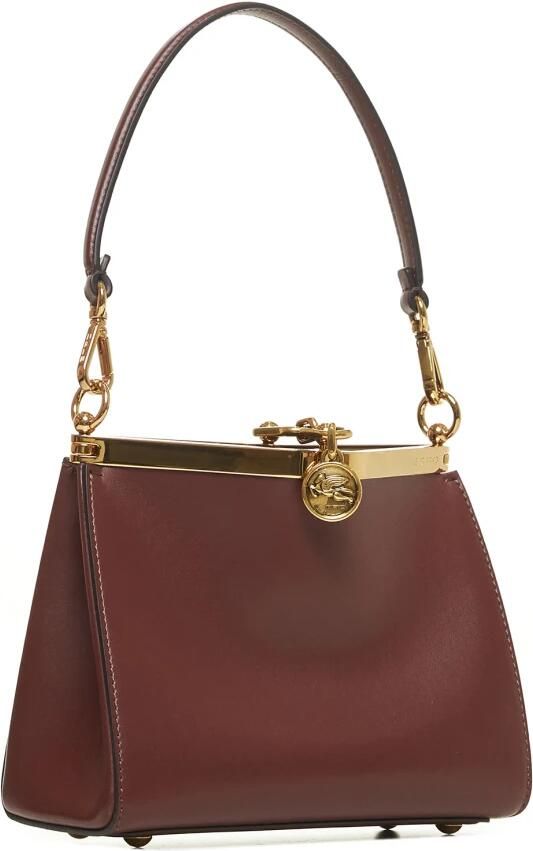 ETRO Shoppers Vela Small Shoulder Bag Leather Brown in bruin - Foto 4