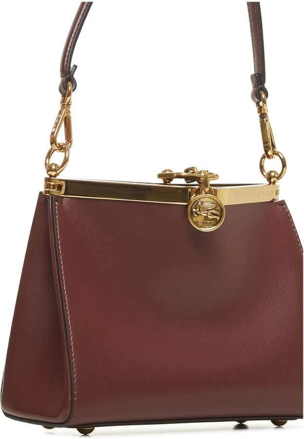 ETRO Shoppers Vela Small Shoulder Bag Leather Brown in bruin - Foto 3