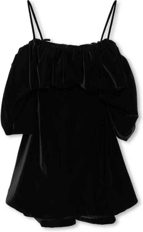 ETRO Fluweel jurk met ontblote schouders Zwart Dames