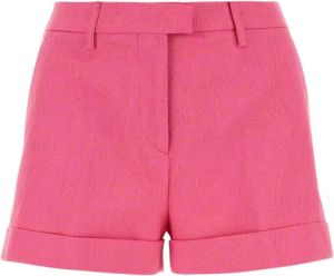ETRO Fuchsia Katoenmix Shorts Roze Dames