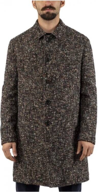 ETRO Bruine wollen en alpacamantel Brown Heren