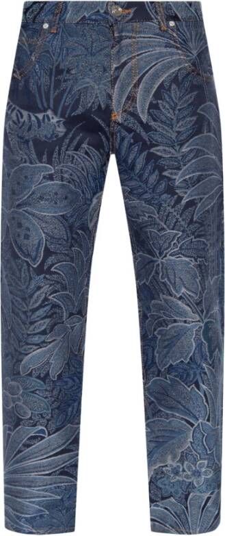ETRO Jeans met jacquardpatroon Blauw Heren