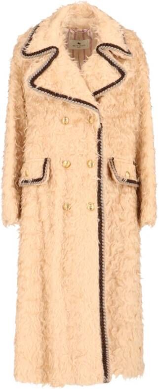 ETRO Lange Beige Dubbelrijjas Beige Dames