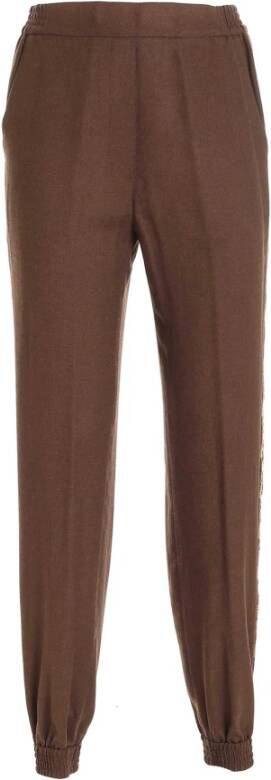 ETRO Leather Trousers Bruin Dames
