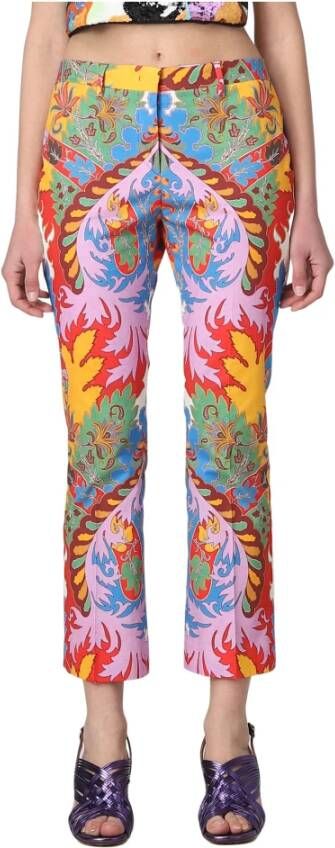 ETRO Leather Trousers Rood Dames