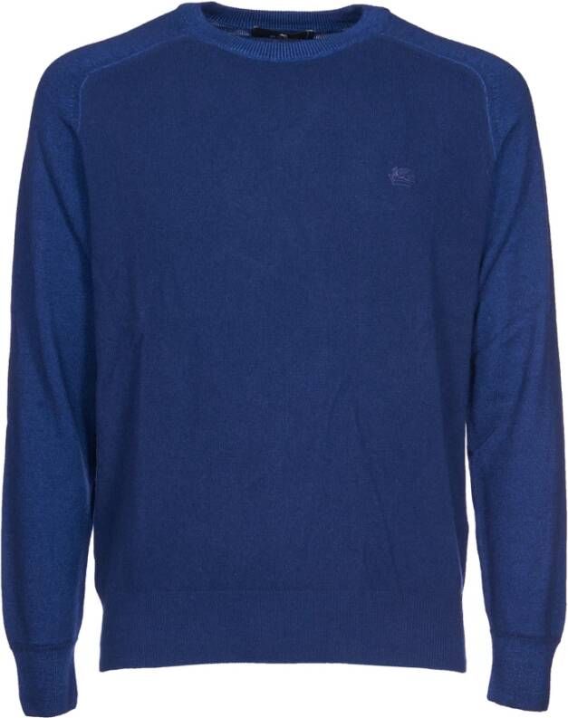 ETRO Metallic Pinafore Sweaters Blauw Heren