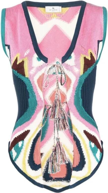 ETRO Mouwloos topje Roze Dames