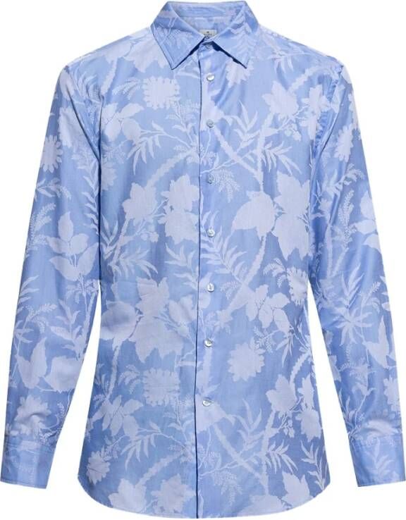 ETRO Normaal Overhemd Blauw Heren