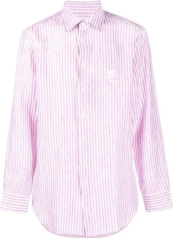 ETRO Normaal Overhemd Roze Heren