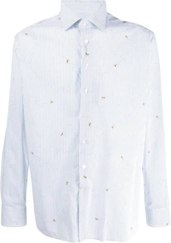 ETRO Normaal Overhemd White Heren