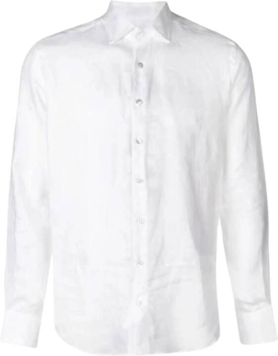 ETRO Geborduurd katoenen overhemd White Heren