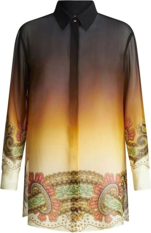ETRO Overhemd met gradient effect in middellange lengte Meerkleurig Dames