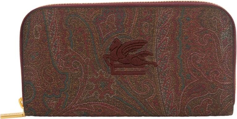 ETRO Paisley Rits Portemonnee Rood Red Dames