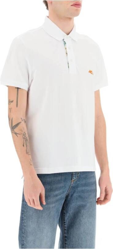 ETRO polo shirt with paisley detail Wit Heren