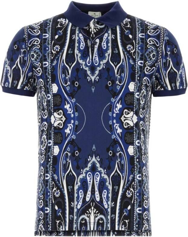 ETRO Polo Shirts Blauw Heren
