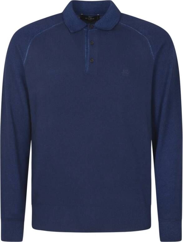 ETRO Blauwe Cardigan Sweaters Blue Heren