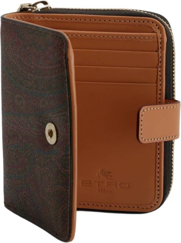 ETRO Portemonnee kaarthouder Bruin Dames