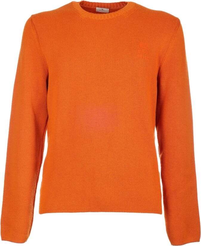 ETRO Round-neck Knitwear Orange Dames