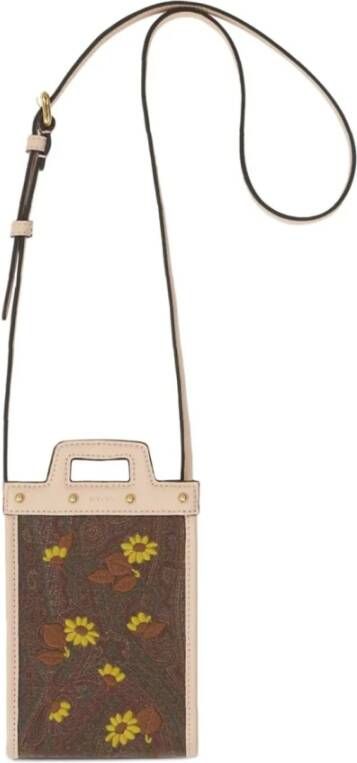 ETRO Roze Paisley Bloemen Telefoonhouder Roze Dames