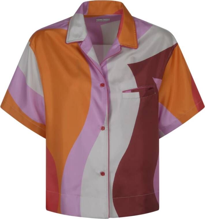 ETRO Short Sleeve Shirts Oranje Dames