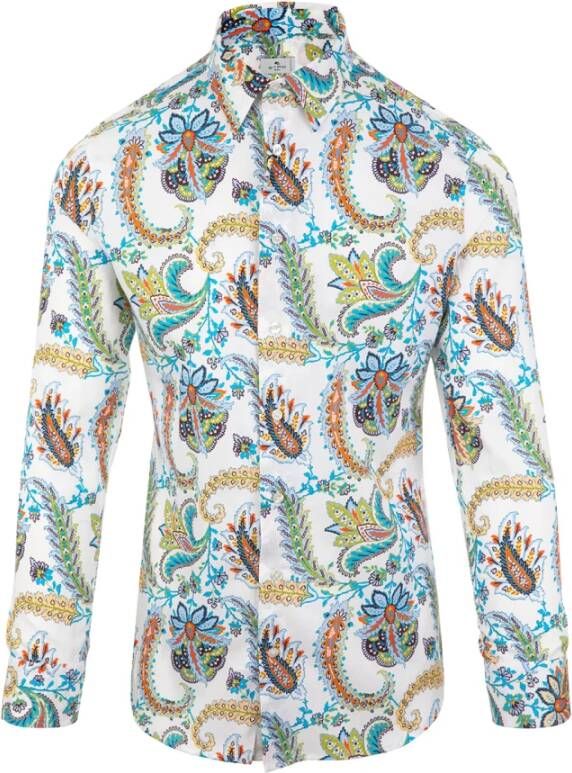 ETRO Overhemd met grafische print White Heren