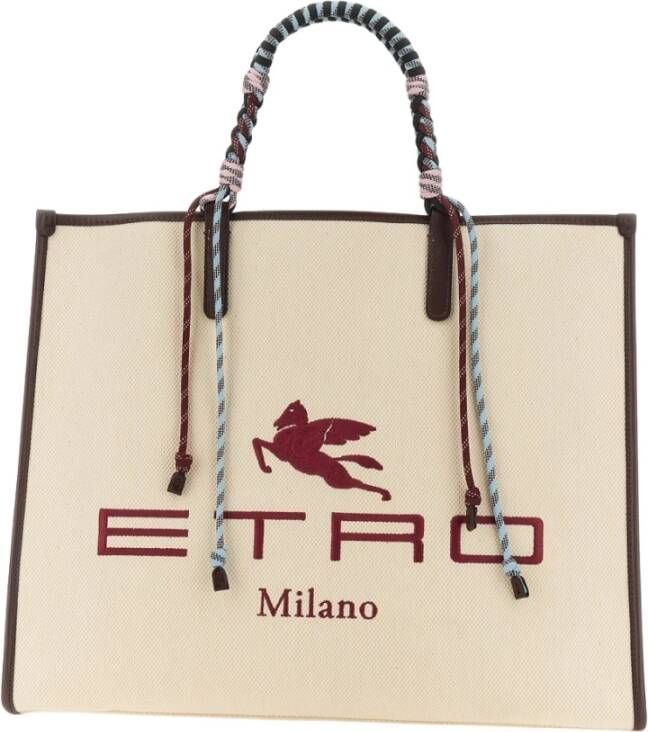 ETRO Shopper BAG With Braided Handles Beige Dames
