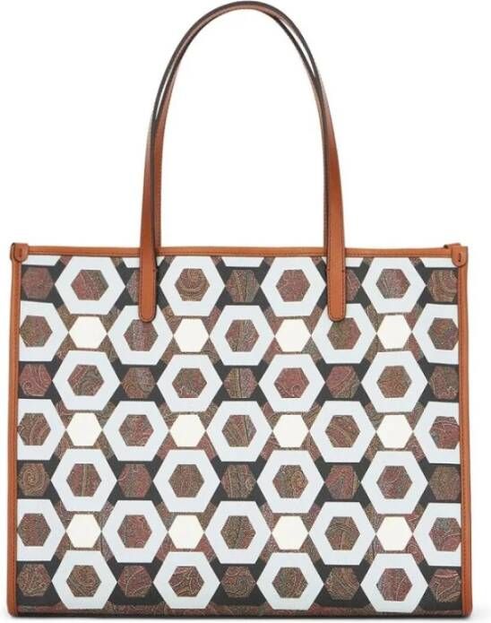 ETRO Shopping bag media Paisley con stampa geometrica Bruin Dames