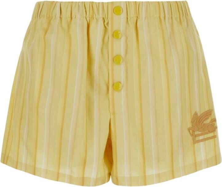 ETRO Short Shorts Yellow Dames