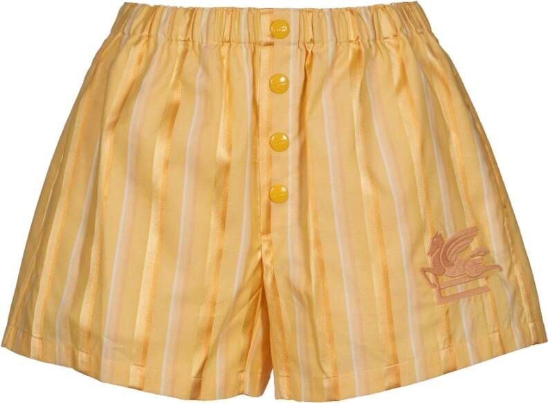 ETRO Short Shorts Yellow Dames
