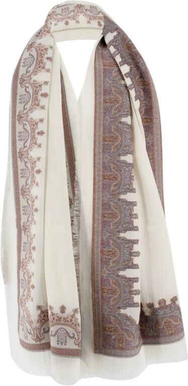 ETRO Silky Scarves Wit Dames