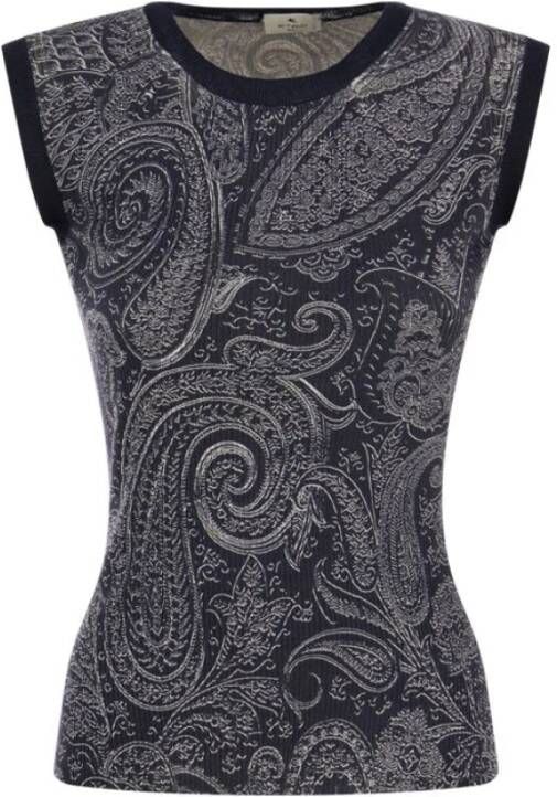 ETRO Sleeveless Tops Blauw Dames